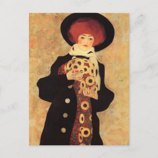 Carte Postale Egon Schiele - Femme avec Casquette noir