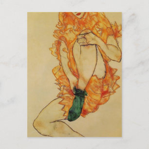 Carte Postale Egon Schiele - Le Stocking Vert