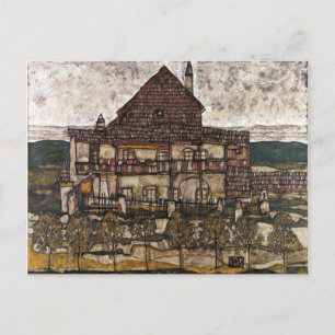 Carte Postale Egon Schiele Maison avec toit de bardeaux Vieux Ma