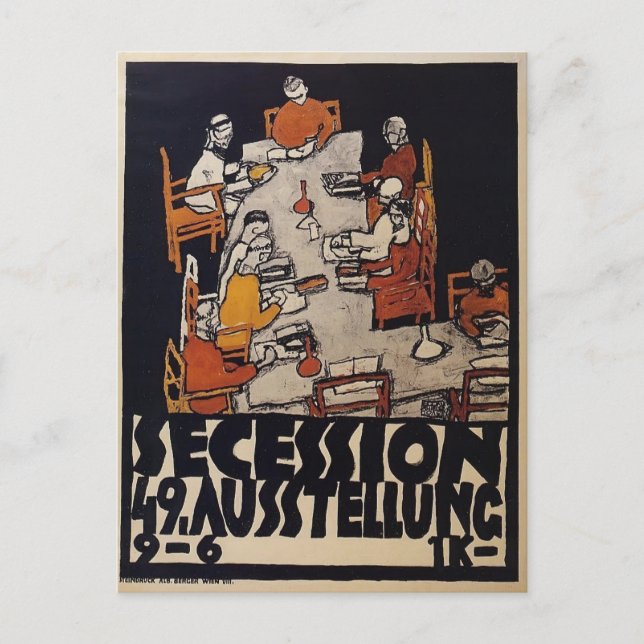 Carte Postale Egon Schiele - Poster pour la sécession de Vienne (Devant)