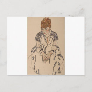 Carte Postale Egon Schiele - Soeur d'artiste en droit