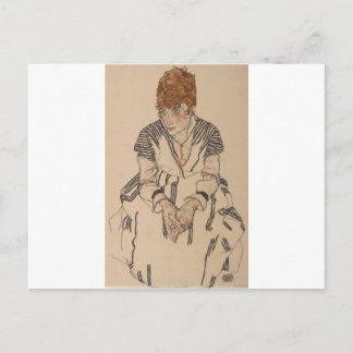 Carte Postale Egon Schiele - Soeur d'artiste en droit