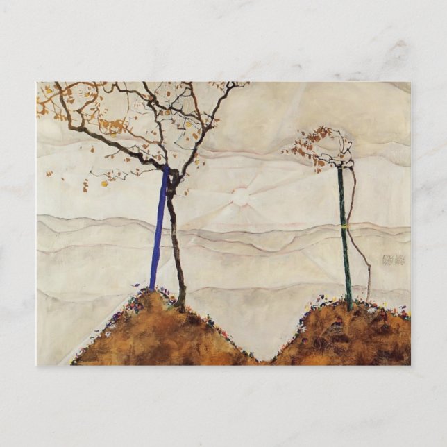 Carte Postale Egon Schiele - Soleil d'automne (Devant)