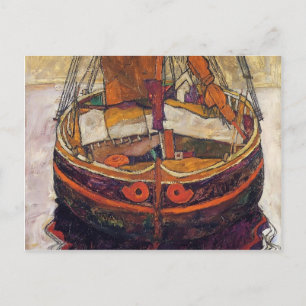 Carte Postale Egon Schiele- Trieste Bateau de pêche