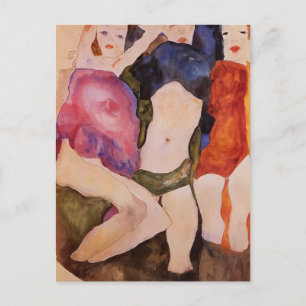 Carte Postale Egon Schiele - Trois Filles