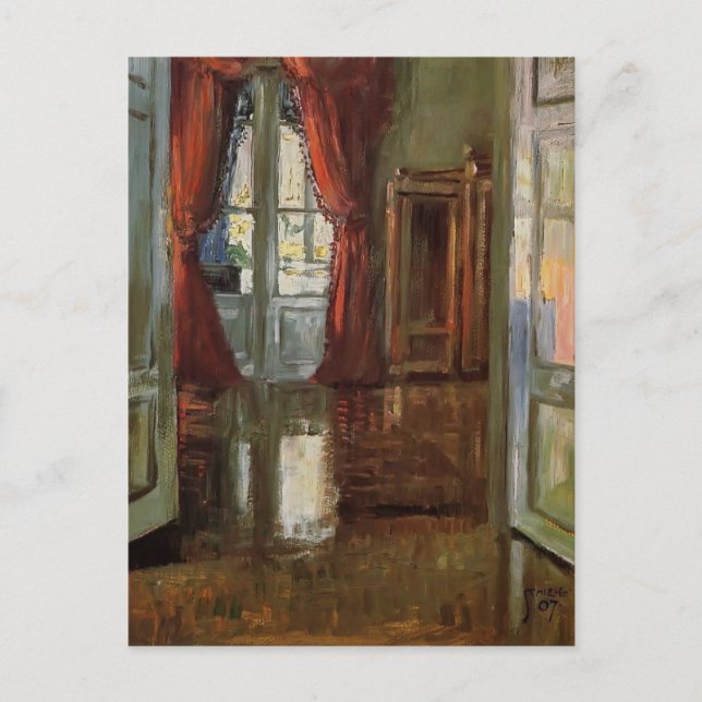 Carte Postale Egon Schiele - Vue dans l'appartement de Leopold (Devant)