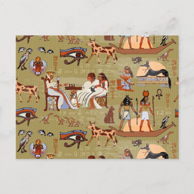 Carte Postale Égypte | Motif de symboles (Devant)