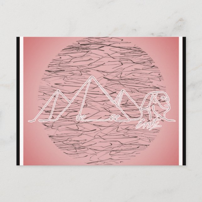 Carte Postale Égypte Pyramides Voyage rose (Devant)