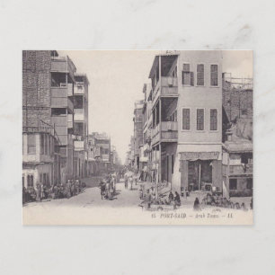 Carte Postale Egypte vintage, Port Saïd, ville arabe