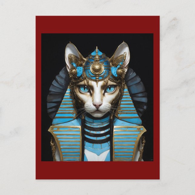 Carte Postale Egyptian cat pharaoh (Devant)