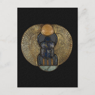 Carte postale égyptienne Scarab ailé