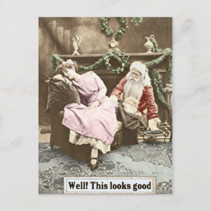 Carte Postale Eh bien ! Ça a l'air bien - Déplaisant Père Noël