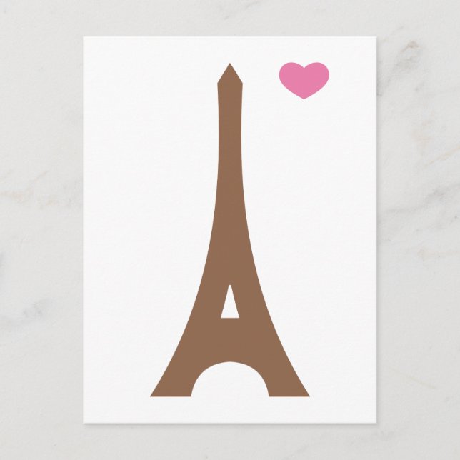 Carte Postale Eiffel amoureux... (Devant)