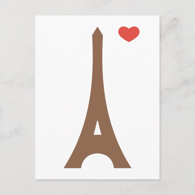 Carte Postale Eiffel amoureux... (Devant)