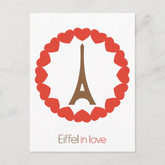 Carte Postale Eiffel amoureux...