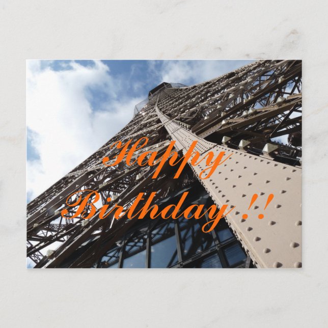 Carte Postale Eiffelturm à Paris Geburtstagskarte (Devant)