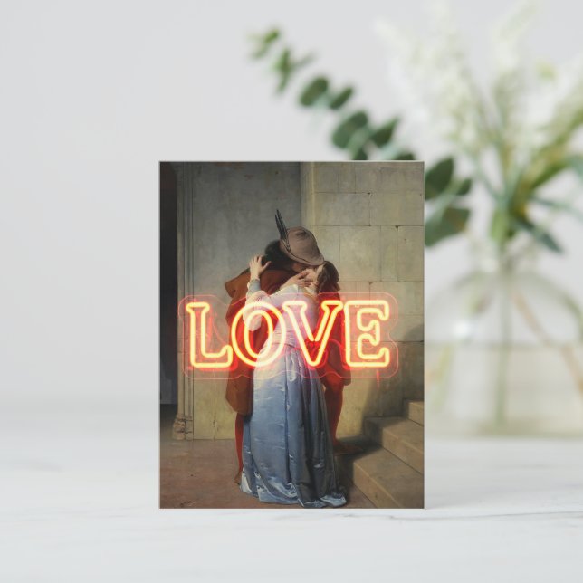 Carte Postale El Bacio Remix - Neon "LOVE" Wall Art & Merch (Debout devant)