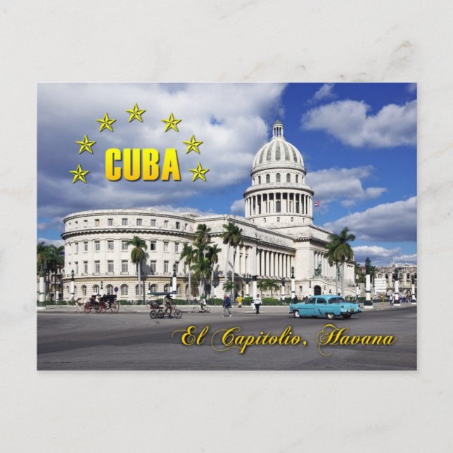 Carte Postale El Capitolio (Capitole nationale), La Havane, Cuba (Devant)
