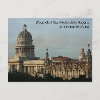 Carte Postale El Capitolio & Gran Teatro, La Havane, Cuba