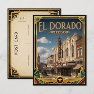 Carte Postale El Dorado Arkansas Art Déco Vintage Âge d'Or