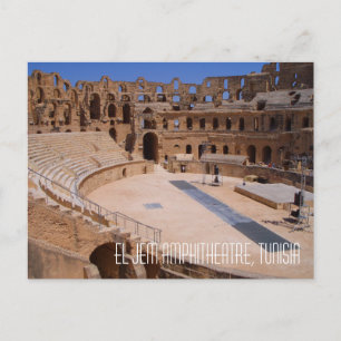 Carte Postale El Jem Roman Gladiator Amphitheater Ruines Tunisie