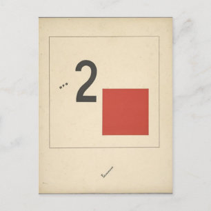 Carte Postale El Lissitzky - 'Histoire suprématie de deux carrés
