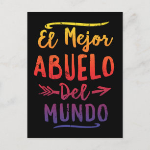 Carte Postale El Mejor Abuelo Del Mundo Grandpa Fête des pères