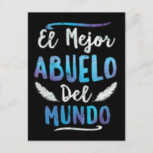 Carte Postale El Mejor Abuelo Del Mundo Grandpa Fête des pères