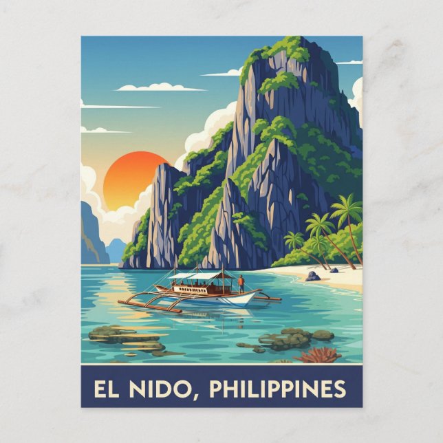 Carte Postale El Nido Philippines Travel (Devant)