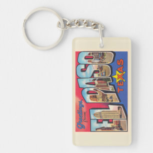 Carte postale El Paso Texas TX Vintage Grande lett