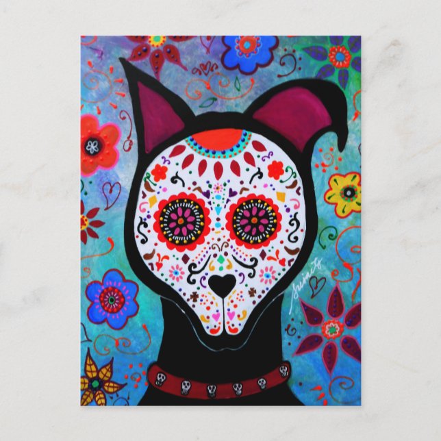 CARTE POSTALE EL PERRO DOG DIA DE LOS MUERTOS (Devant)