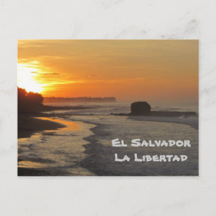 Carte Postale El Salvador, La Libertad, El Sunzal lever du solei