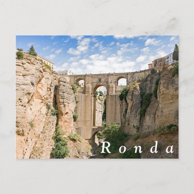 Carte Postale "EL Tajo" de Ronda avec le Puente Nuevo. (Devant)