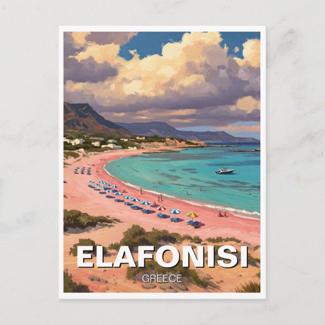 Carte Postale Elafonisi Elafonissi Plage Crète Grèce Voyage (Devant)