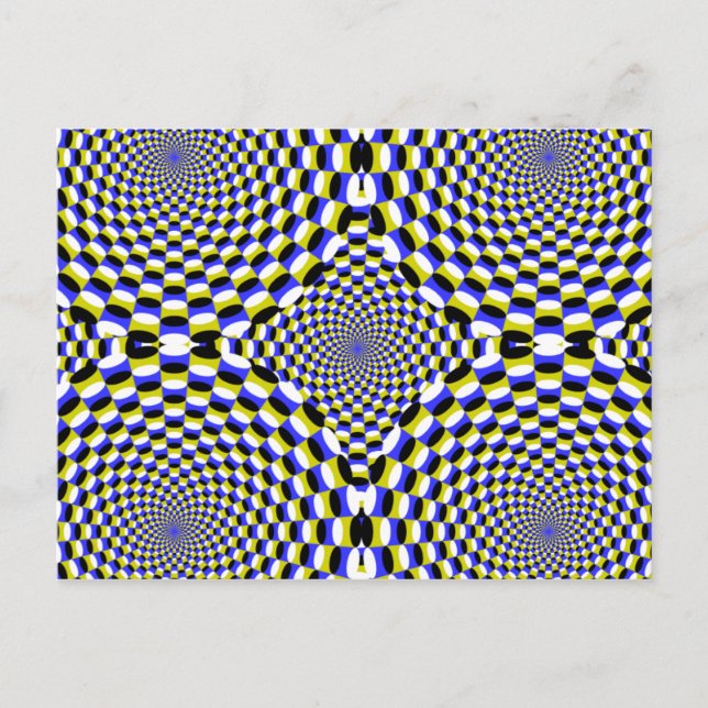 Carte Postale Élargir les cercles d'illusion optique Hypnotique  (Devant)