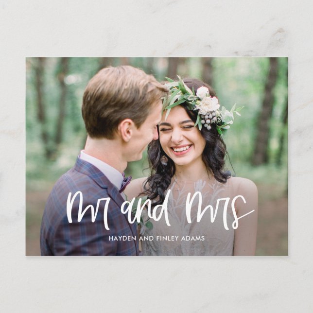 Carte Postale Élargissement du Mariage de lettres amusantes (Devant)