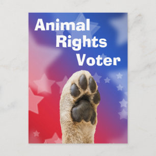 Carte Postale Électeur pour les Droits des Animaux