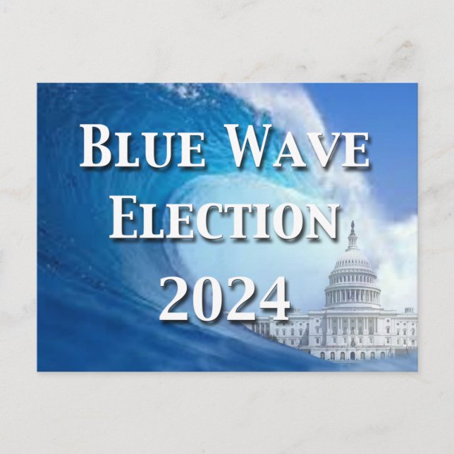 Carte Postale Élection Blue Wave 2024 (Devant)