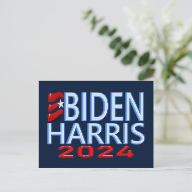 Carte Postale Élection de Biden Harris 2024 (Debout devant)
