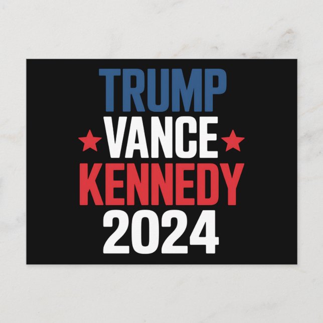 Carte Postale Élection de Trump Vance Kennedy pour le président  (Devant)