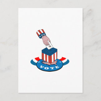 Carte Postale Élections Américaines - Bulletin de vote Rétro
