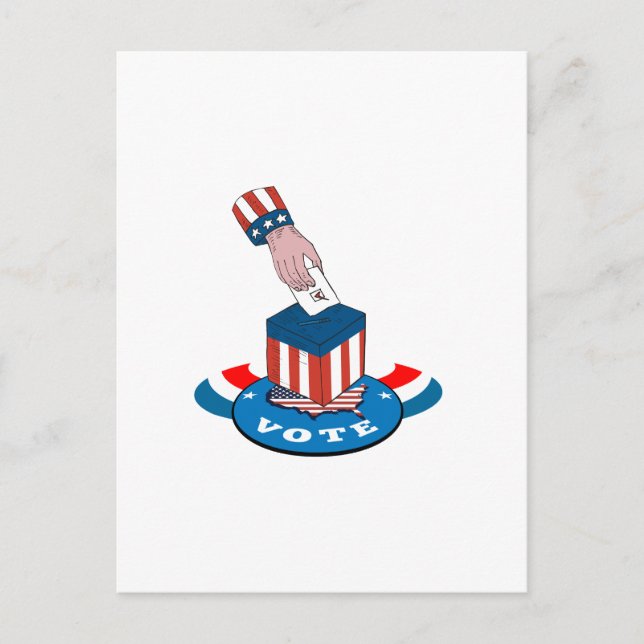 Carte Postale Élections Américaines - Bulletin de vote Rétro (Devant)