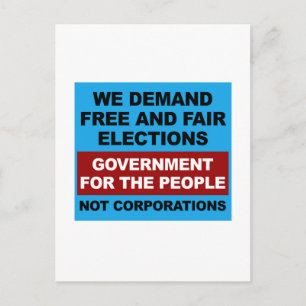 Carte Postale Élections libres et équitables