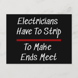 Carte Postale Electriciens plaisanter Funny Nouveauté Humour éle