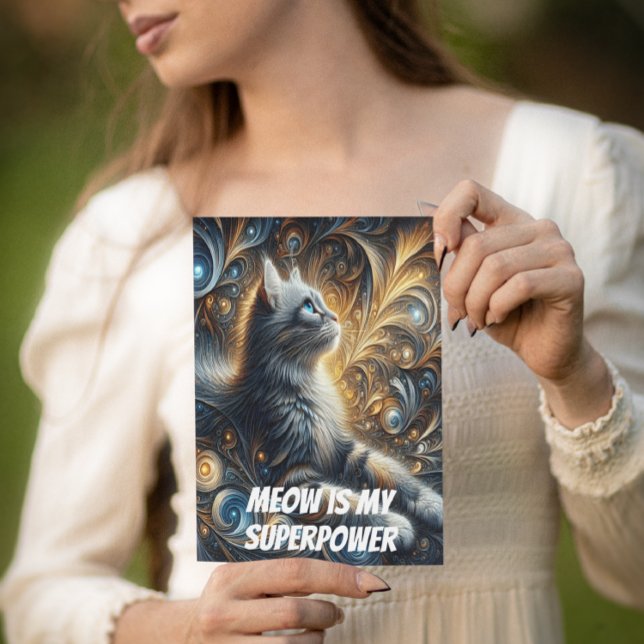 Carte Postale Élégance Feline de minuit (Créateur téléchargé)