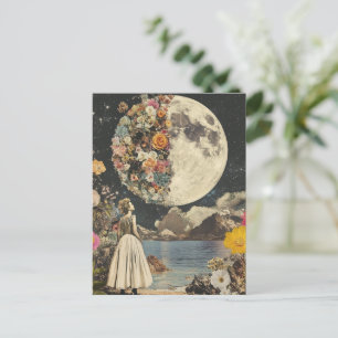 Carte Postale Élégance Lune - Femme avec Lune (2)