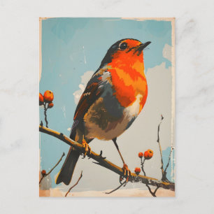 Carte Postale Élégance vintage : Le portrait intemporel de Red R