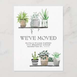Carte Postale Elégant Aquarelle Jardin croissance Moving Faire-p