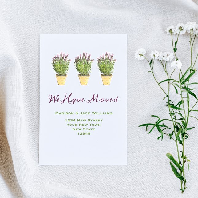 Carte Postale Élégant changement d'adresse | Faire-part de dépla (Créateur téléchargé)