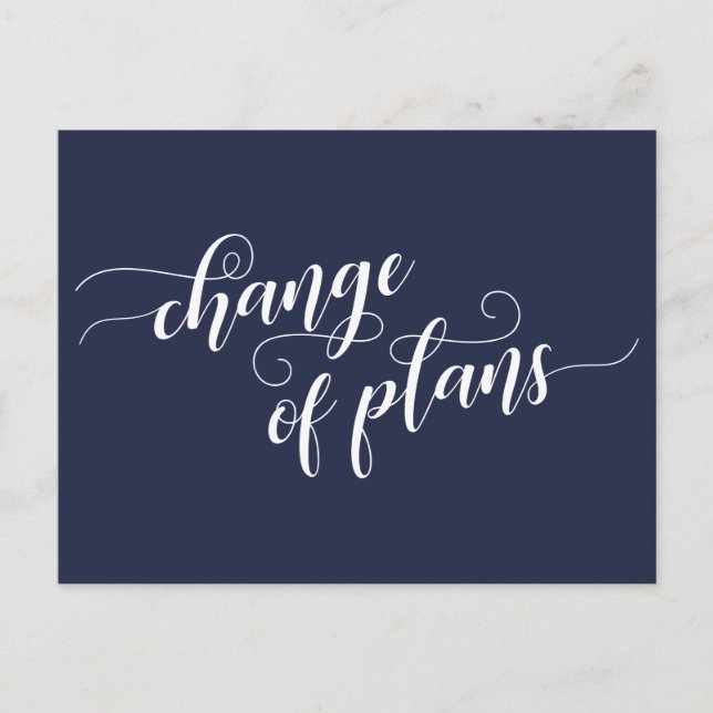 Carte Postale Élégant changement de plan de la marine Mariage re (Devant)
